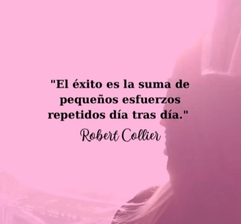EL éxito es la suma de pequeños esfuerzos repetidos día tras día